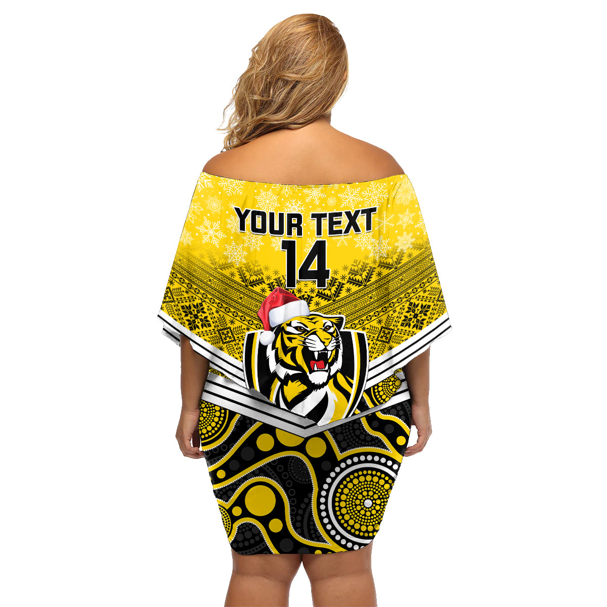 custom-richmond-football-christmas-family-matching-off-shoulder-short-dress-and-hawaiian-shirt-merry-xmas-2023-mix-aboriginal-art
