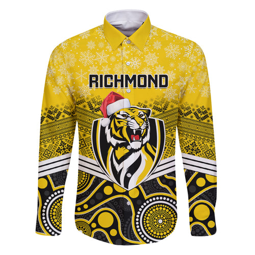 custom-richmond-football-christmas-family-matching-puletasi-dress-and-hawaiian-shirt-merry-xmas-2023-mix-aboriginal-art