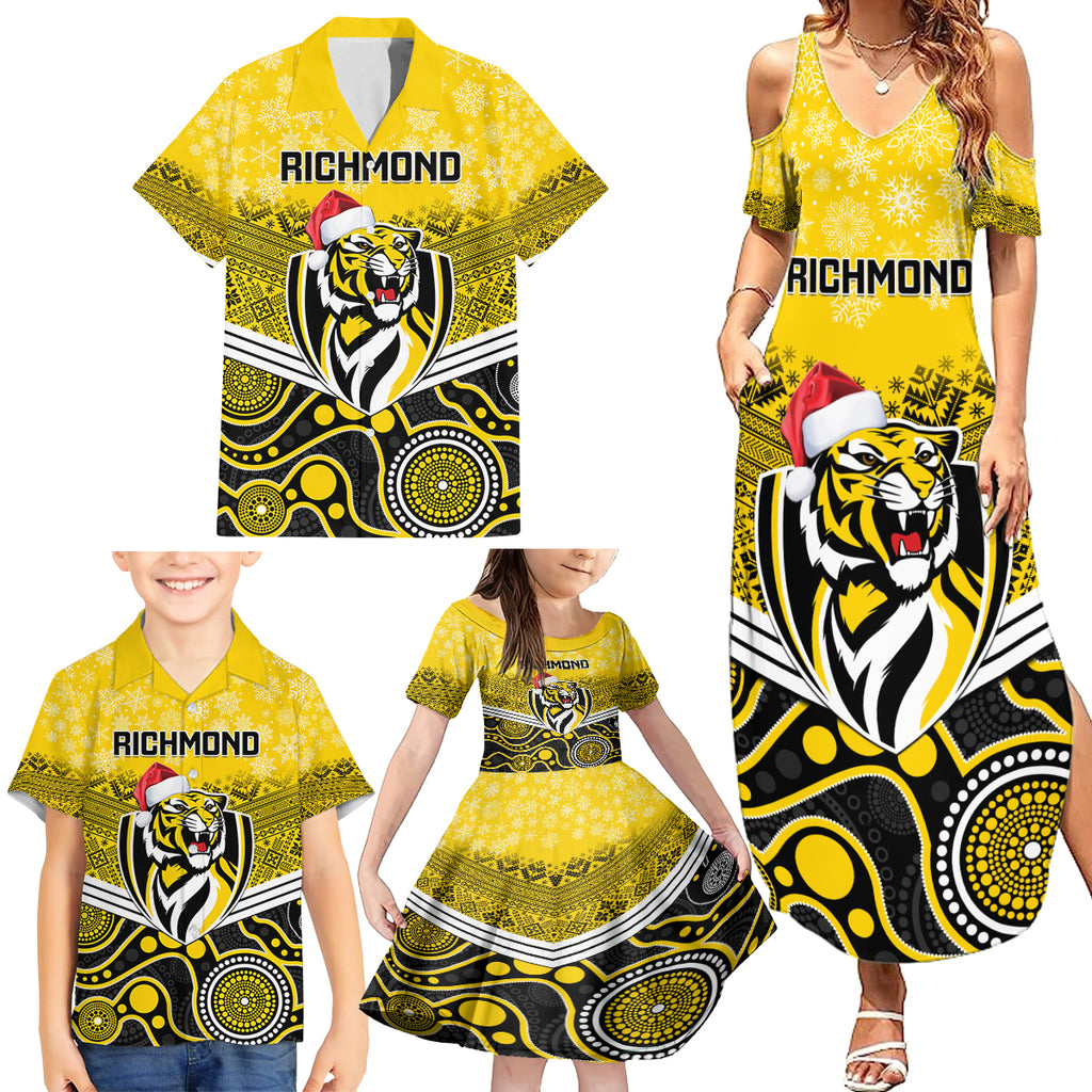 custom-richmond-football-christmas-family-matching-summer-maxi-dress-and-hawaiian-shirt-merry-xmas-2023-mix-aboriginal-art