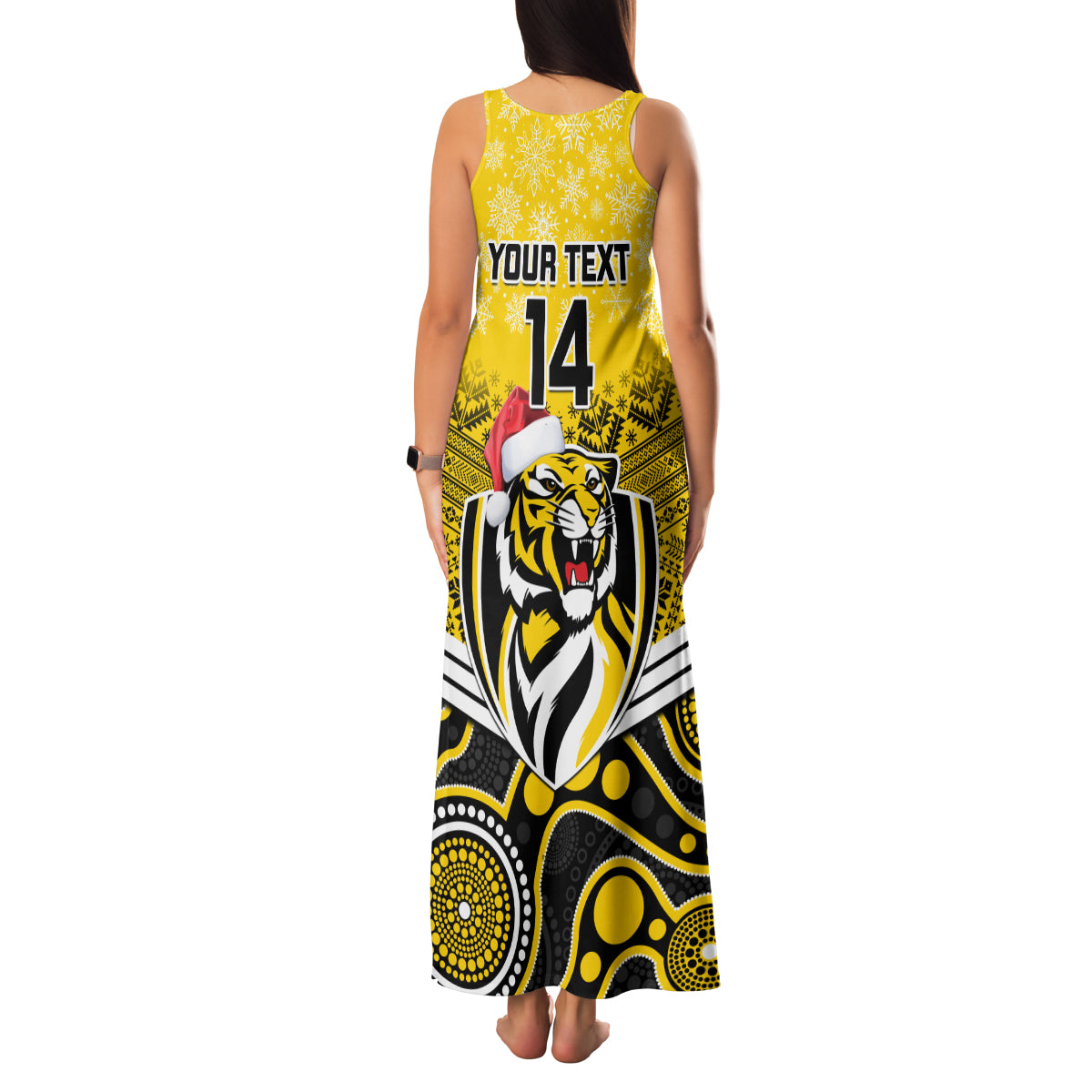 custom-richmond-football-christmas-family-matching-tank-maxi-dress-and-hawaiian-shirt-merry-xmas-2023-mix-aboriginal-art
