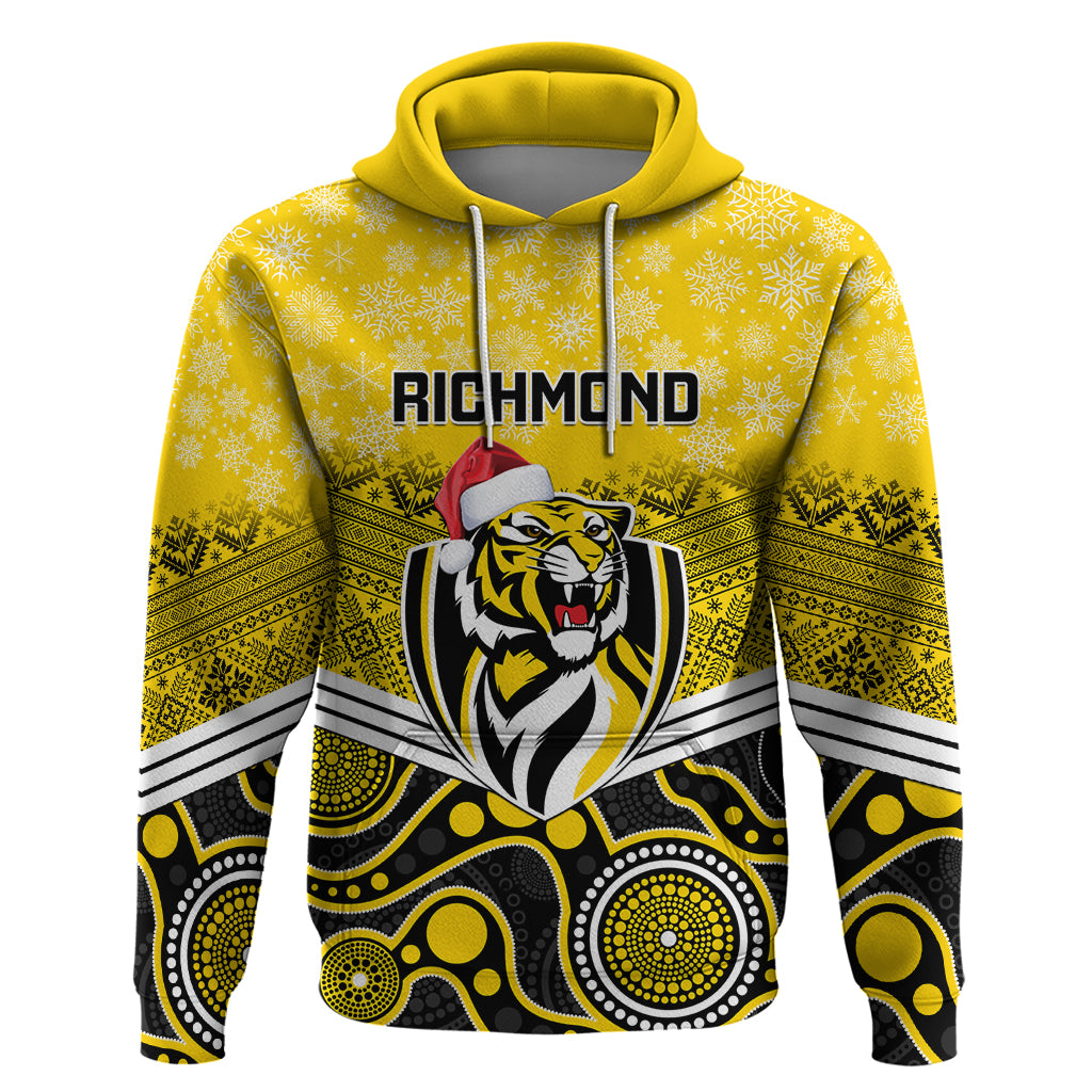 custom-richmond-football-christmas-hoodie-merry-xmas-2023-mix-aboriginal-art