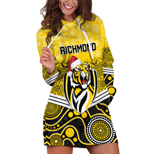 custom-richmond-football-christmas-hoodie-dress-merry-xmas-2023-mix-aboriginal-art