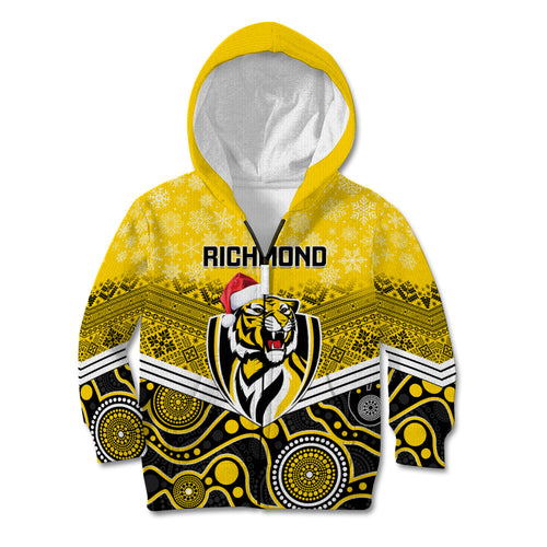 custom-richmond-football-christmas-kid-hoodie-merry-xmas-2023-mix-aboriginal-art
