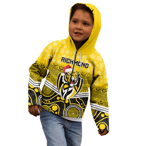 custom-richmond-football-christmas-kid-hoodie-merry-xmas-2023-mix-aboriginal-art