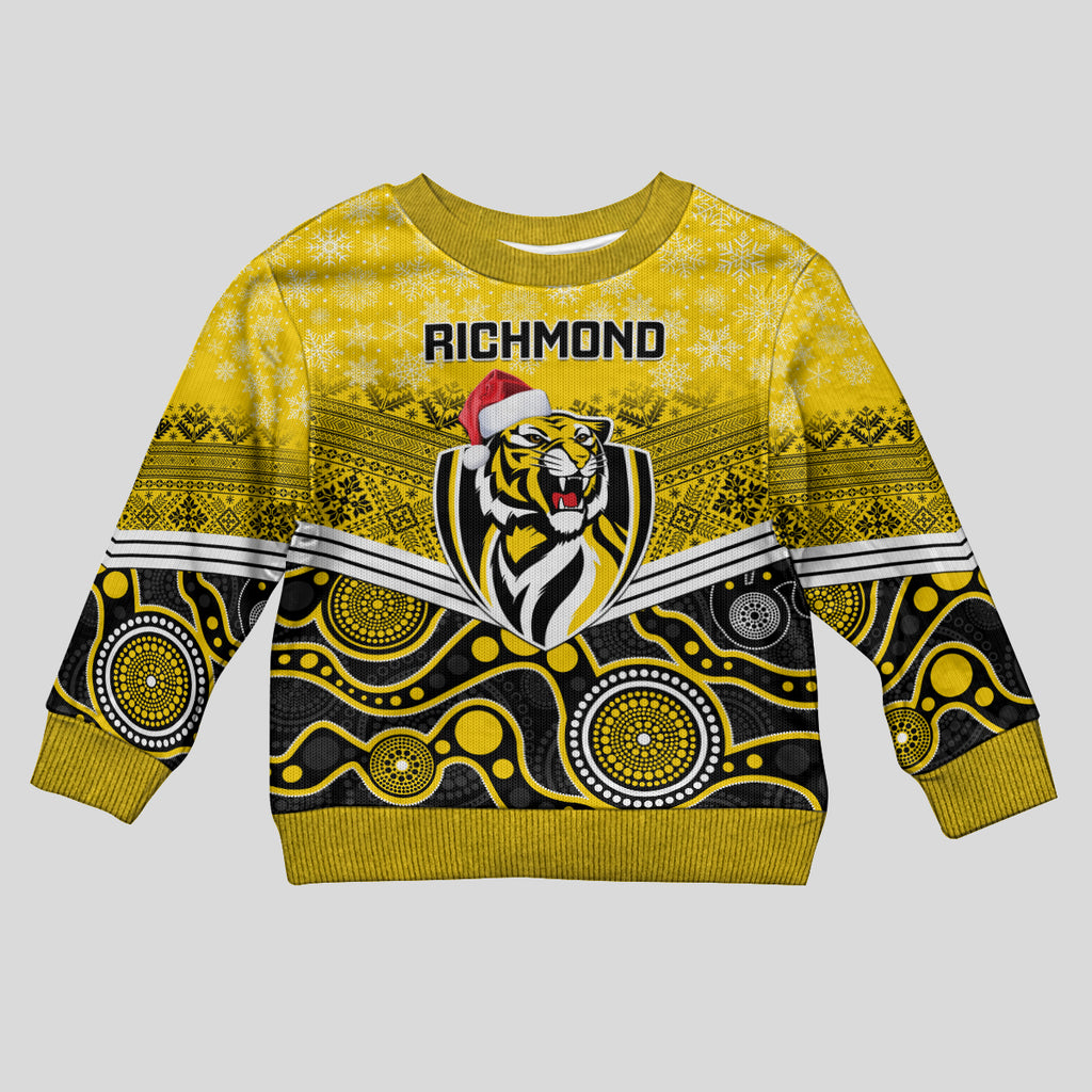 custom-richmond-football-christmas-kid-ugly-christmas-sweater-merry-xmas-2023-mix-aboriginal-art