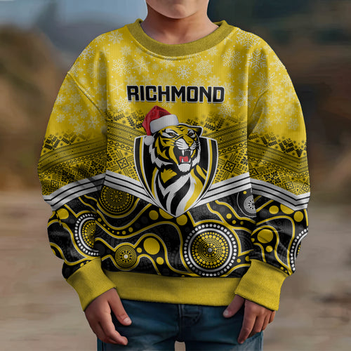 custom-richmond-football-christmas-kid-ugly-christmas-sweater-merry-xmas-2023-mix-aboriginal-art