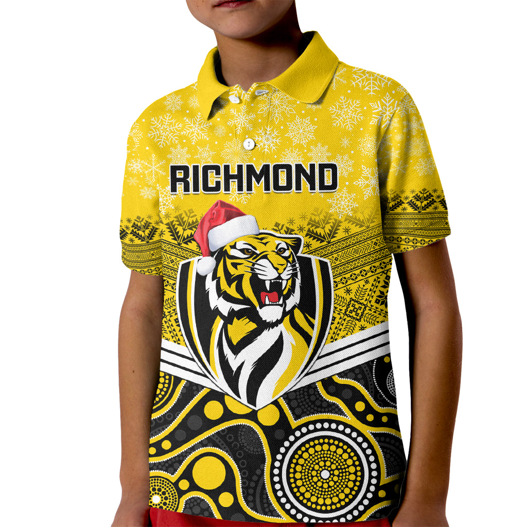 custom-richmond-football-christmas-kid-polo-shirt-merry-xmas-2023-mix-aboriginal-art