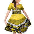 custom-richmond-football-christmas-kid-short-sleeve-dress-merry-xmas-2023-mix-aboriginal-art