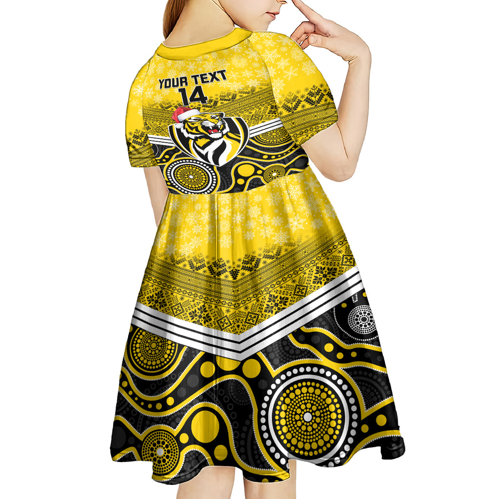 custom-richmond-football-christmas-kid-short-sleeve-dress-merry-xmas-2023-mix-aboriginal-art