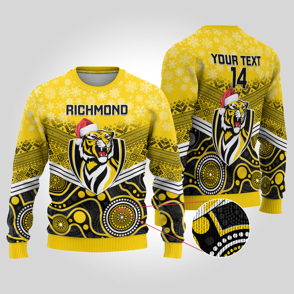 custom-richmond-football-christmas-ugly-christmas-sweater-merry-xmas-2023-mix-aboriginal-art