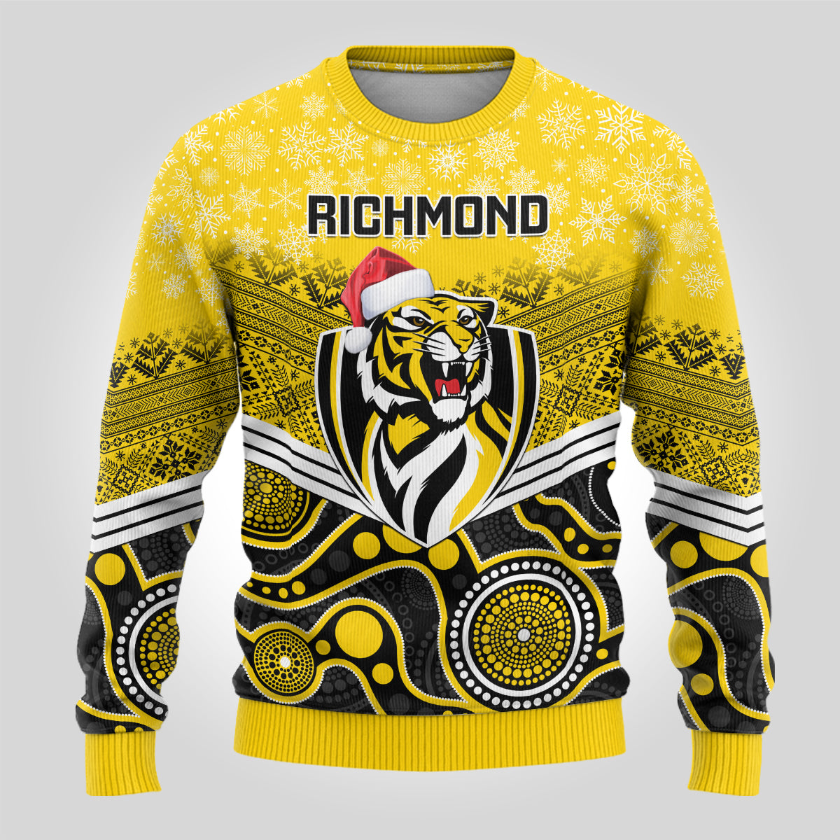 custom-richmond-football-christmas-ugly-christmas-sweater-merry-xmas-2023-mix-aboriginal-art