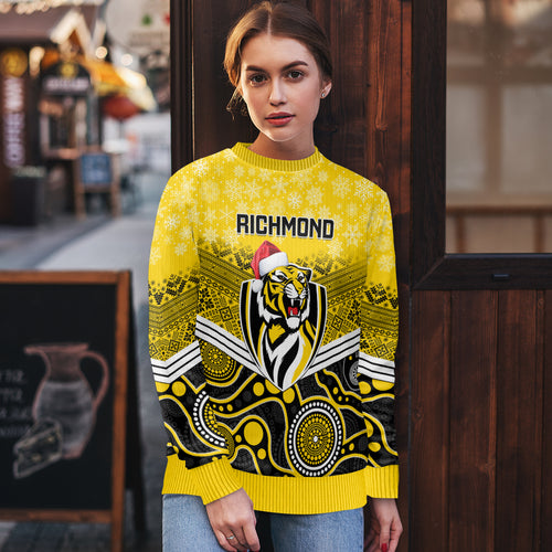 custom-richmond-football-christmas-ugly-christmas-sweater-merry-xmas-2023-mix-aboriginal-art