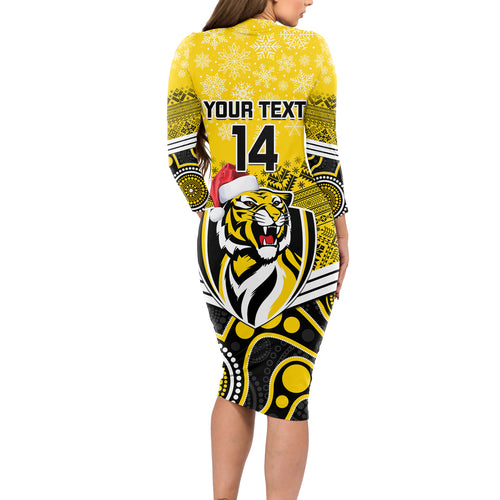custom-richmond-football-christmas-long-sleeve-bodycon-dress-merry-xmas-2023-mix-aboriginal-art