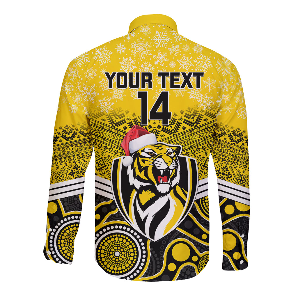 custom-richmond-football-christmas-long-sleeve-button-shirt-merry-xmas-2023-mix-aboriginal-art