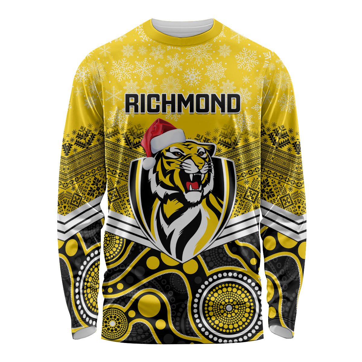 custom-richmond-football-christmas-long-sleeve-shirt-merry-xmas-2023-mix-aboriginal-art
