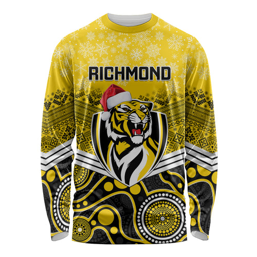 custom-richmond-football-christmas-long-sleeve-shirt-merry-xmas-2023-mix-aboriginal-art