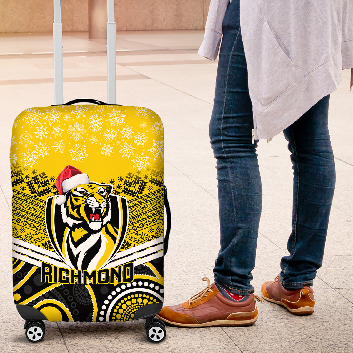 custom-richmond-football-christmas-luggage-cover-merry-xmas-2023-mix-aboriginal-art