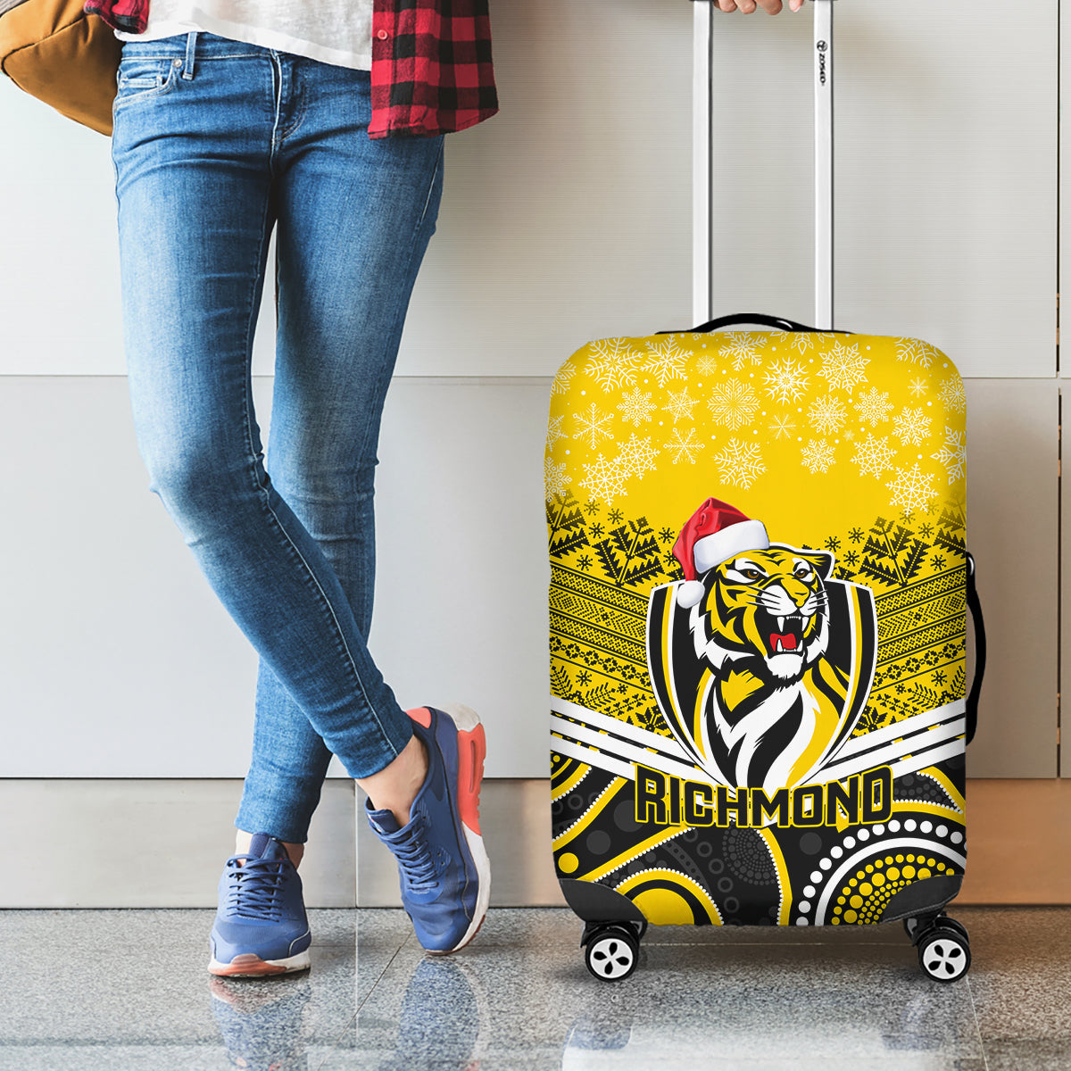 custom-richmond-football-christmas-luggage-cover-merry-xmas-2023-mix-aboriginal-art