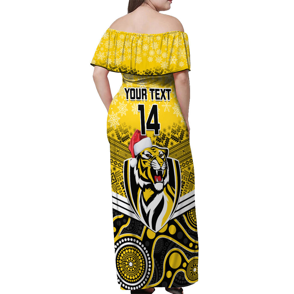 custom-richmond-football-christmas-off-shoulder-maxi-dress-merry-xmas-2023-mix-aboriginal-art