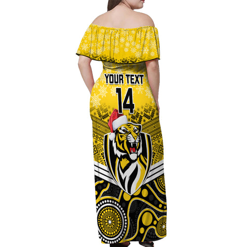 custom-richmond-football-christmas-off-shoulder-maxi-dress-merry-xmas-2023-mix-aboriginal-art
