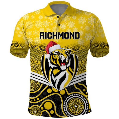 custom-richmond-football-christmas-polo-shirt-merry-xmas-2023-mix-aboriginal-art