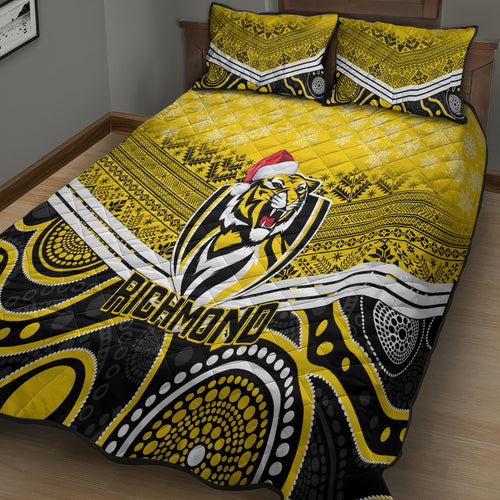 custom-richmond-football-christmas-quilt-bed-set-merry-xmas-2023-mix-aboriginal-art