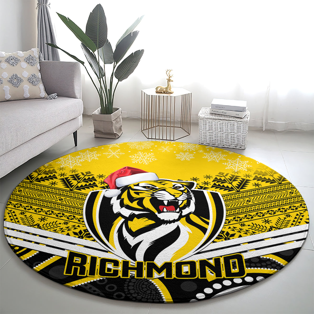 custom-richmond-football-christmas-round-carpet-merry-xmas-2023-mix-aboriginal-art