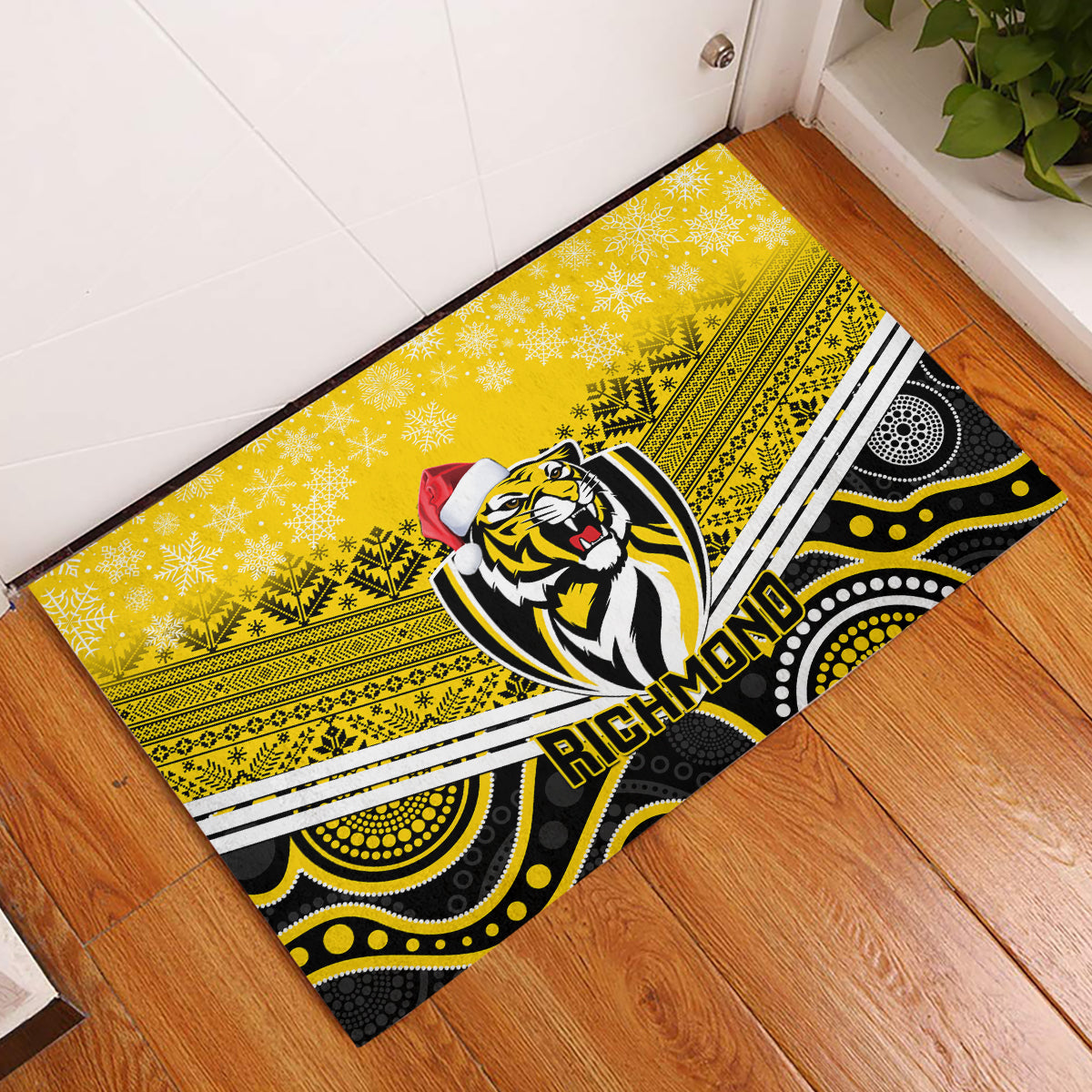 custom-richmond-football-christmas-rubber-doormat-merry-xmas-2023-mix-aboriginal-art