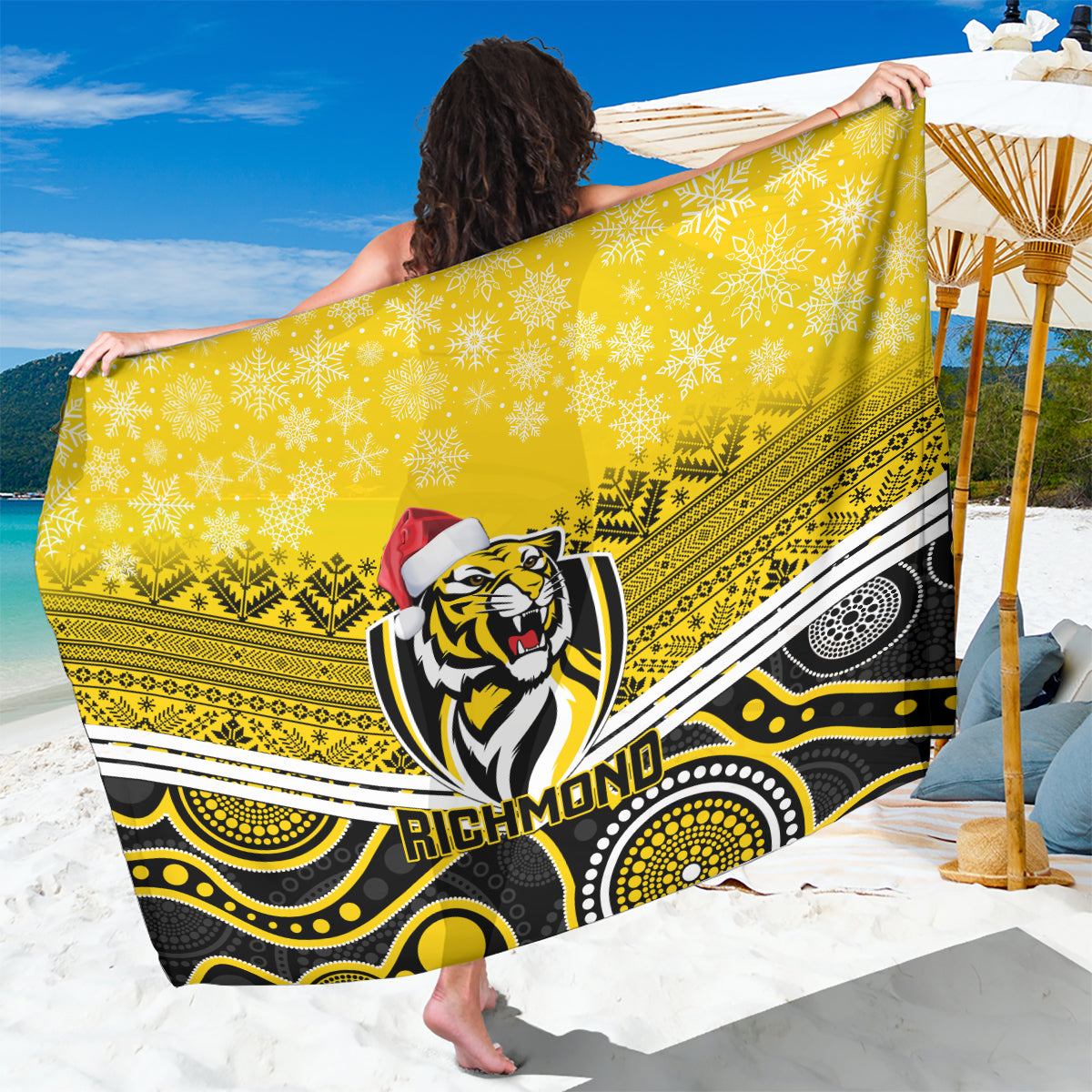custom-richmond-football-christmas-sarong-merry-xmas-2023-mix-aboriginal-art