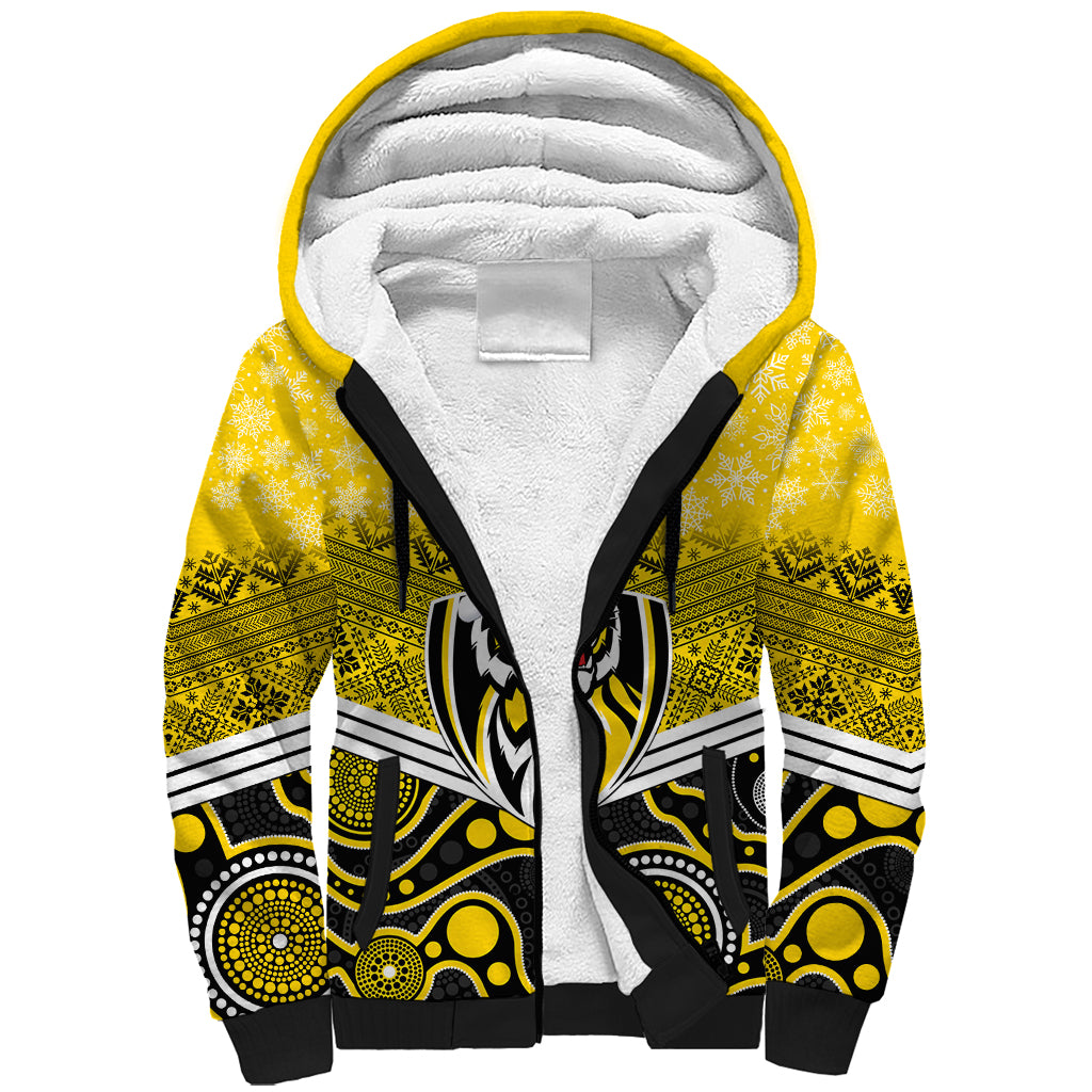 custom-richmond-football-christmas-sherpa-hoodie-merry-xmas-2023-mix-aboriginal-art