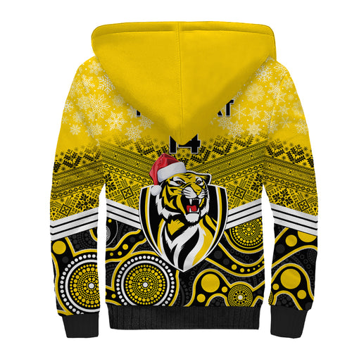 custom-richmond-football-christmas-sherpa-hoodie-merry-xmas-2023-mix-aboriginal-art