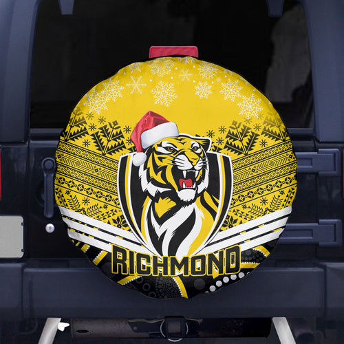custom-richmond-football-christmas-spare-tire-cover-merry-xmas-2023-mix-aboriginal-art