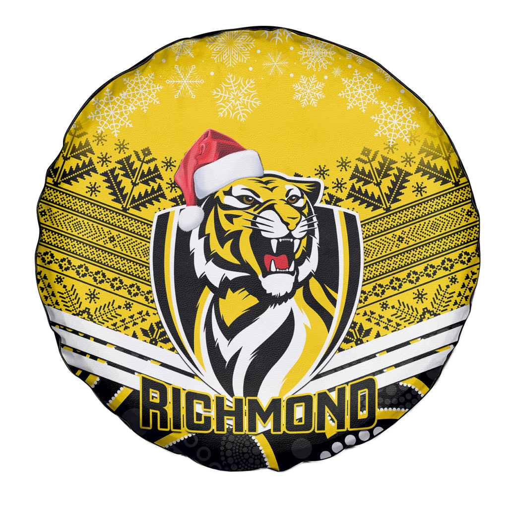 custom-richmond-football-christmas-spare-tire-cover-merry-xmas-2023-mix-aboriginal-art