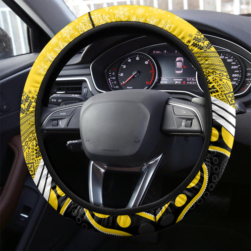 Richmond Football Christmas Steering Wheel Cover Merry Xmas 2023 Mix Aboriginal Art