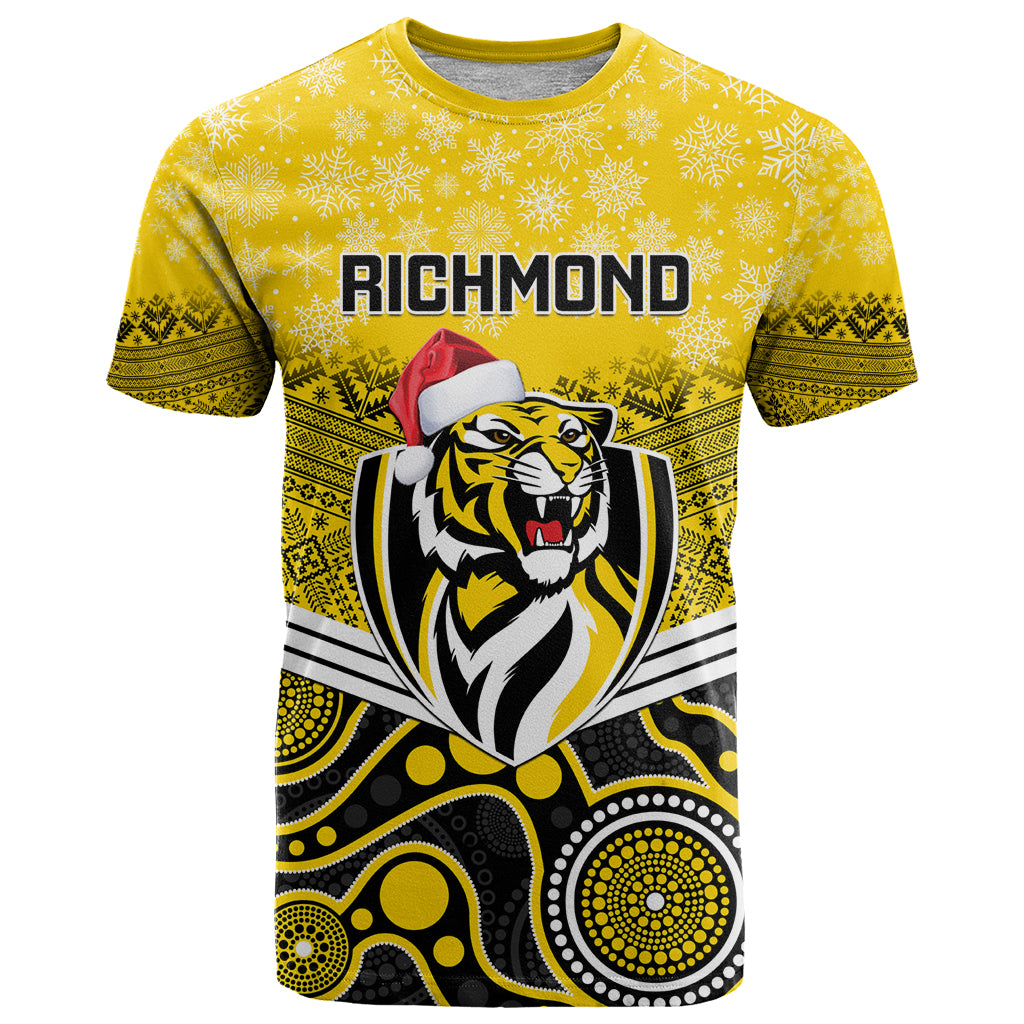 custom-richmond-football-christmas-t-shirt-merry-xmas-2023-mix-aboriginal-art