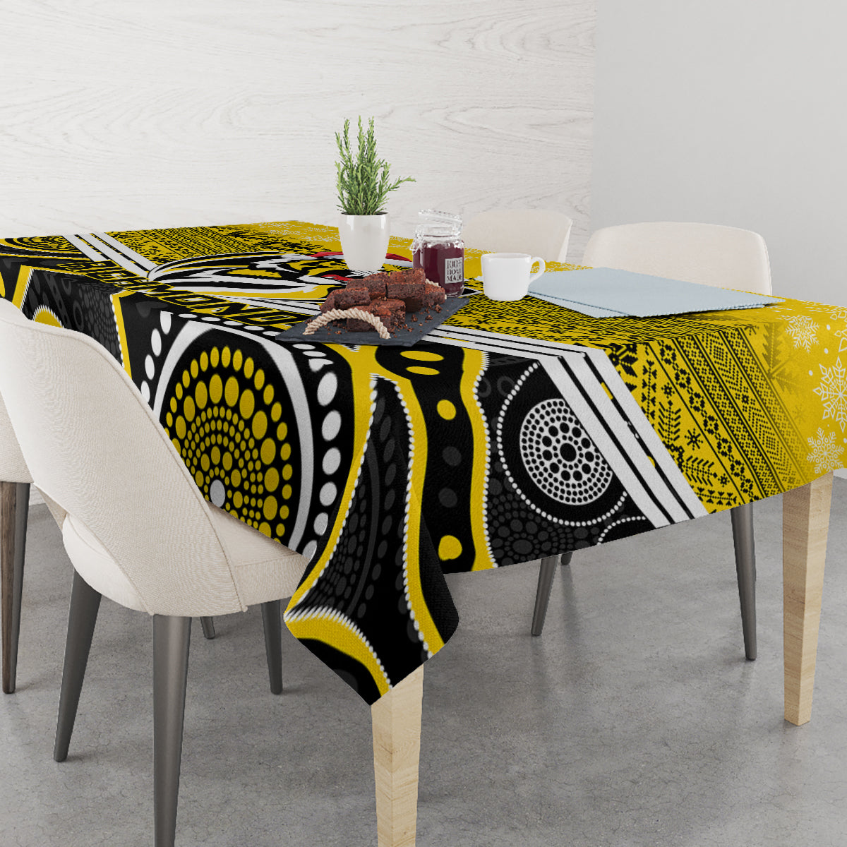 custom-richmond-football-christmas-tablecloth-merry-xmas-2023-mix-aboriginal-art