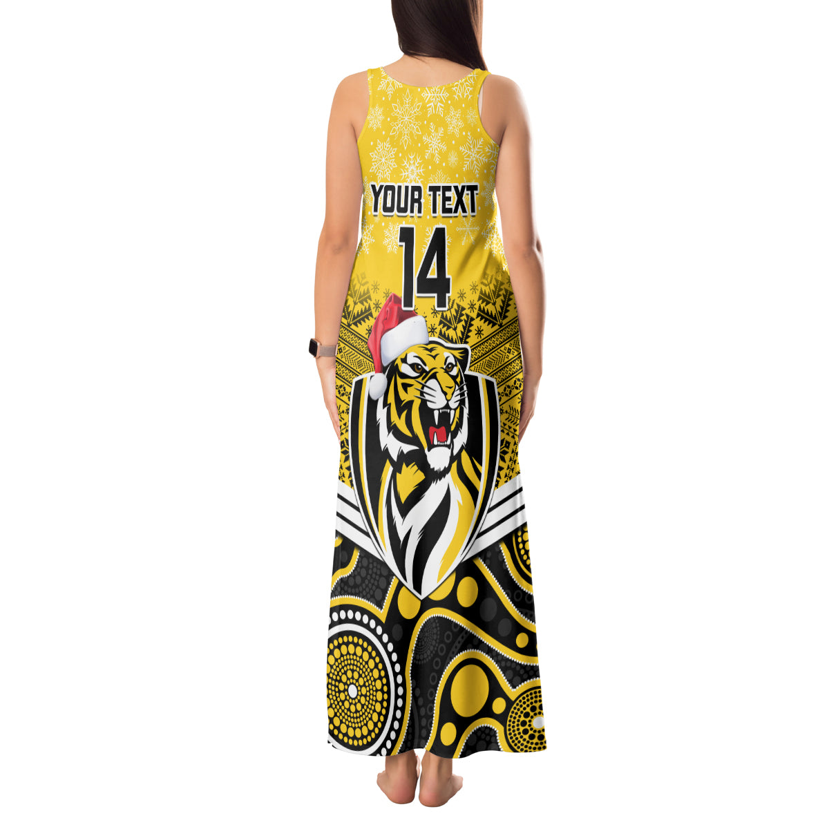 custom-richmond-football-christmas-tank-maxi-dress-merry-xmas-2023-mix-aboriginal-art