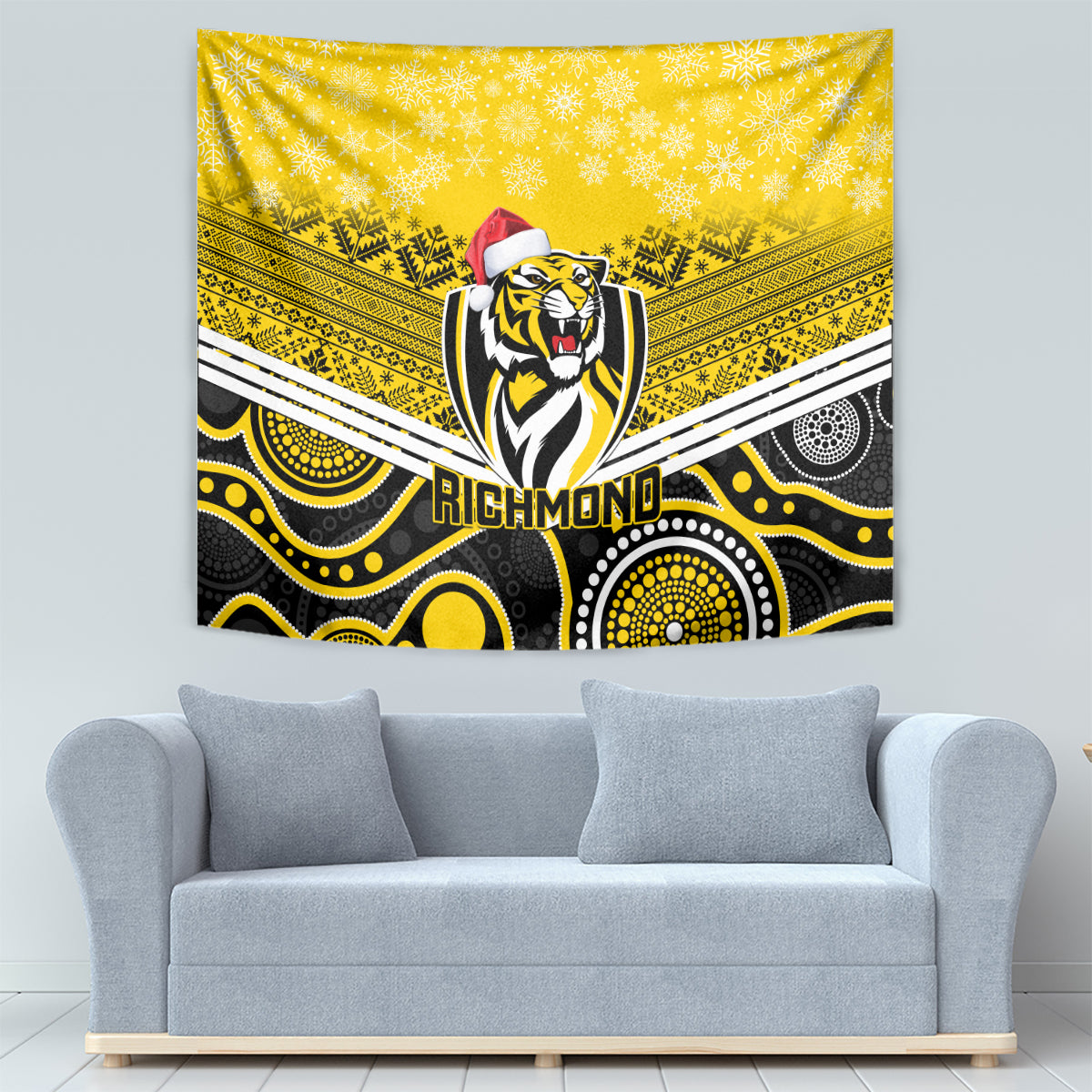 custom-richmond-football-christmas-tapestry-merry-xmas-2023-mix-aboriginal-art