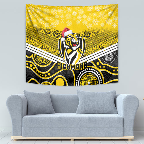 custom-richmond-football-christmas-tapestry-merry-xmas-2023-mix-aboriginal-art