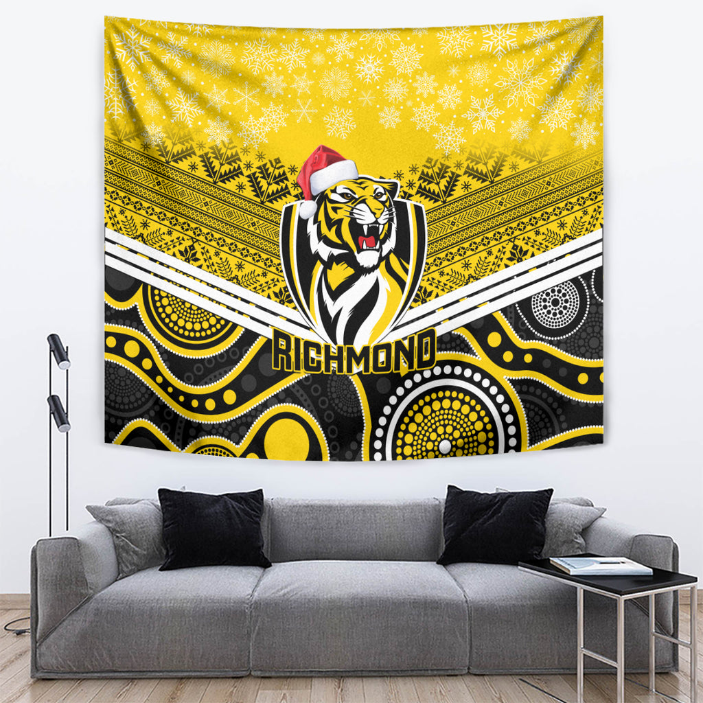 custom-richmond-football-christmas-tapestry-merry-xmas-2023-mix-aboriginal-art