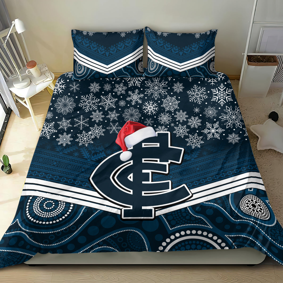 custom-blues-football-christmas-bedding-set-merry-xmas-2023-mix-aboriginal-art