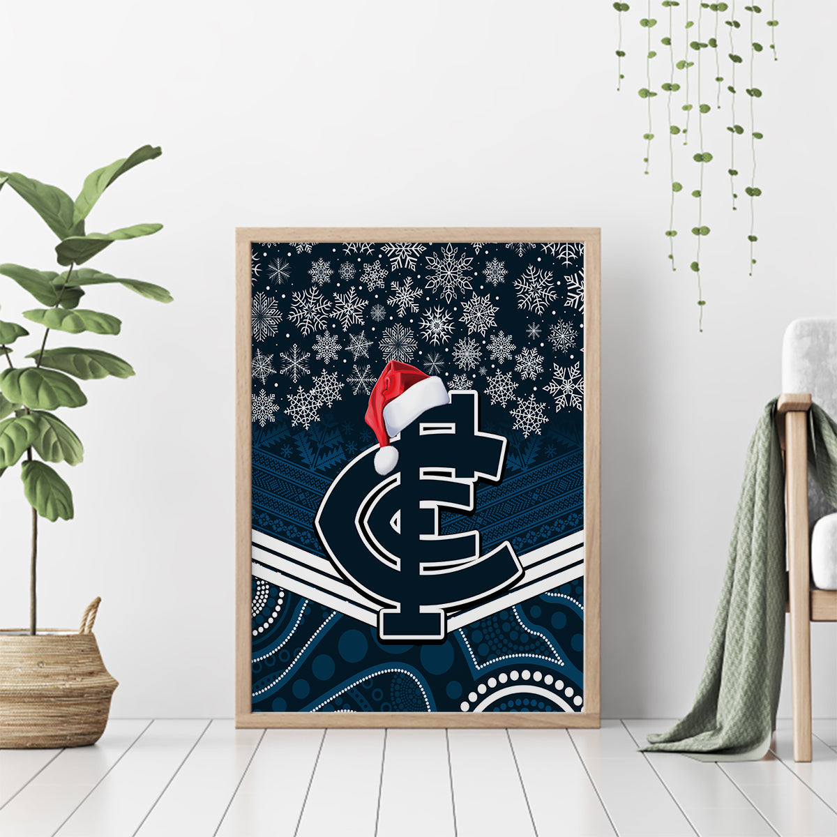 custom-blues-football-christmas-canvas-wall-art-merry-xmas-2023-mix-aboriginal-art
