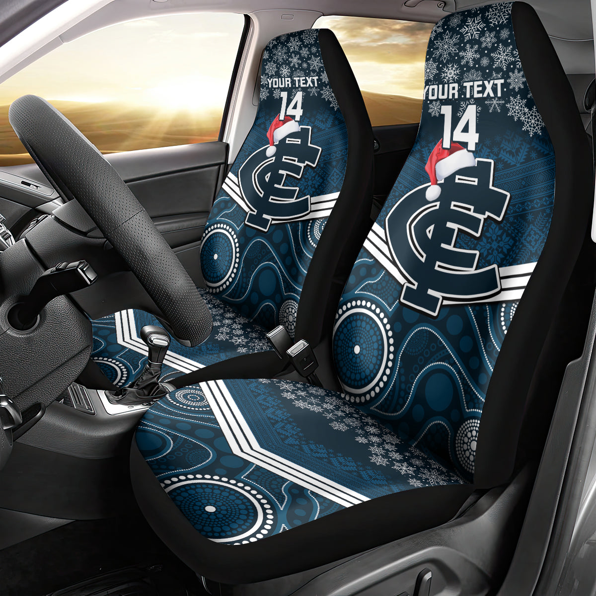 custom-blues-football-christmas-car-seat-cover-merry-xmas-2023-mix-aboriginal-art