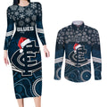 custom-blues-football-christmas-couples-matching-long-sleeve-bodycon-dress-and-long-sleeve-button-shirt-merry-xmas-2023-mix-aboriginal-art