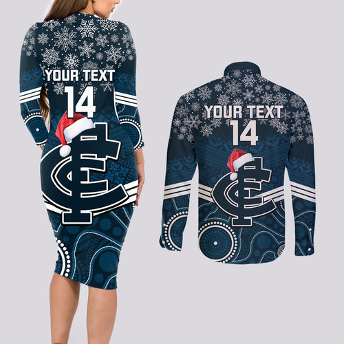 custom-blues-football-christmas-couples-matching-long-sleeve-bodycon-dress-and-long-sleeve-button-shirt-merry-xmas-2023-mix-aboriginal-art