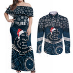 custom-blues-football-christmas-couples-matching-off-shoulder-maxi-dress-and-long-sleeve-button-shirt-merry-xmas-2023-mix-aboriginal-art
