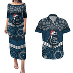 custom-blues-football-christmas-couples-matching-puletasi-dress-and-hawaiian-shirt-merry-xmas-2023-mix-aboriginal-art