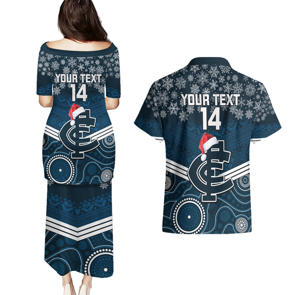 custom-blues-football-christmas-couples-matching-puletasi-dress-and-hawaiian-shirt-merry-xmas-2023-mix-aboriginal-art