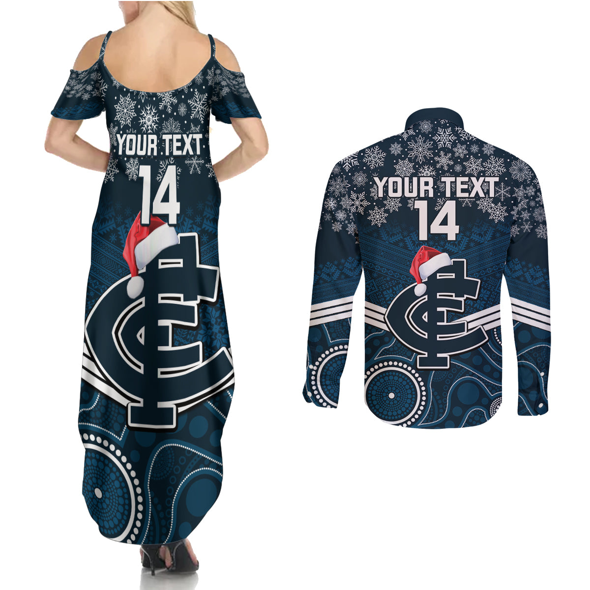 custom-blues-football-christmas-couples-matching-summer-maxi-dress-and-long-sleeve-button-shirt-merry-xmas-2023-mix-aboriginal-art
