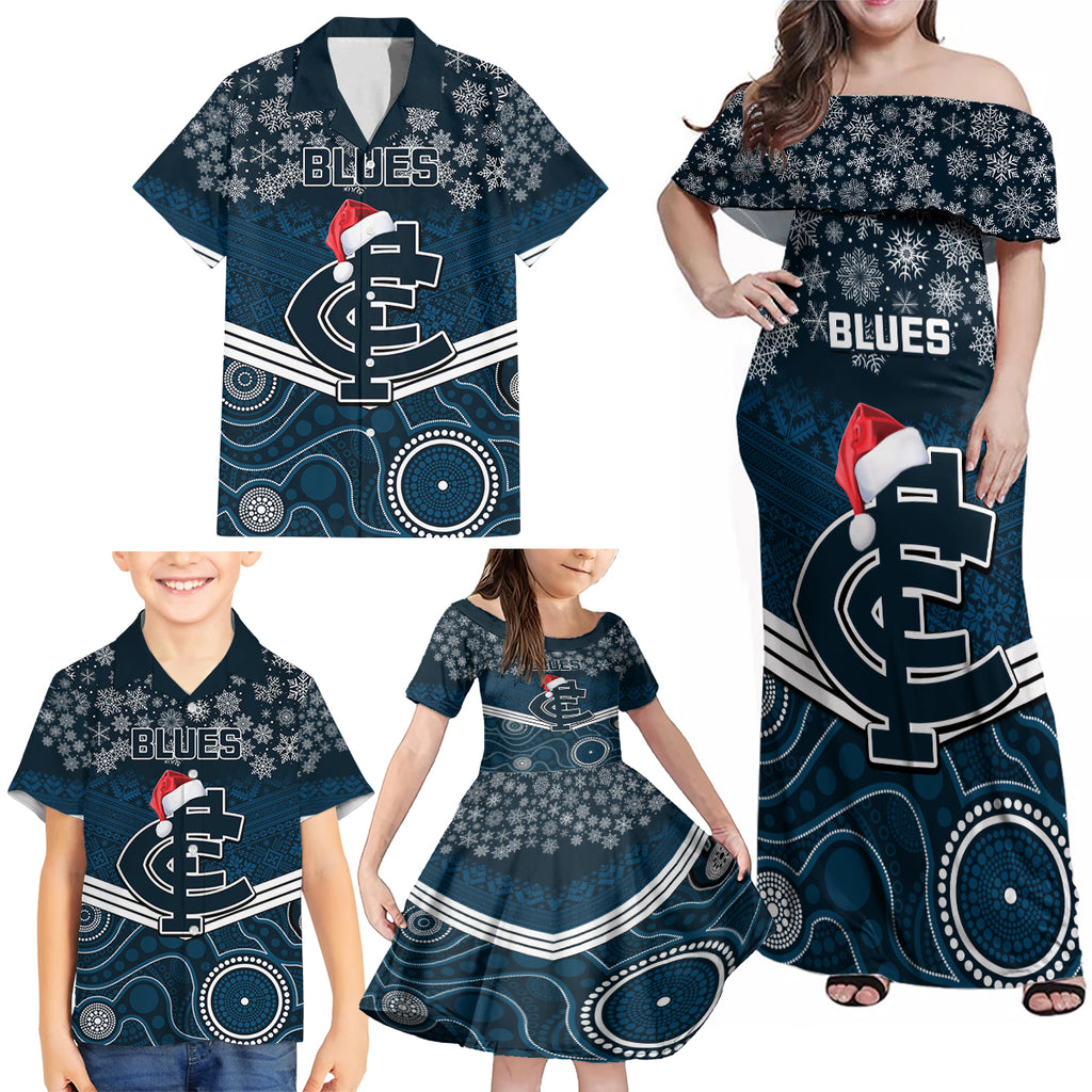 custom-blues-football-christmas-family-matching-off-shoulder-maxi-dress-and-hawaiian-shirt-merry-xmas-2023-mix-aboriginal-art